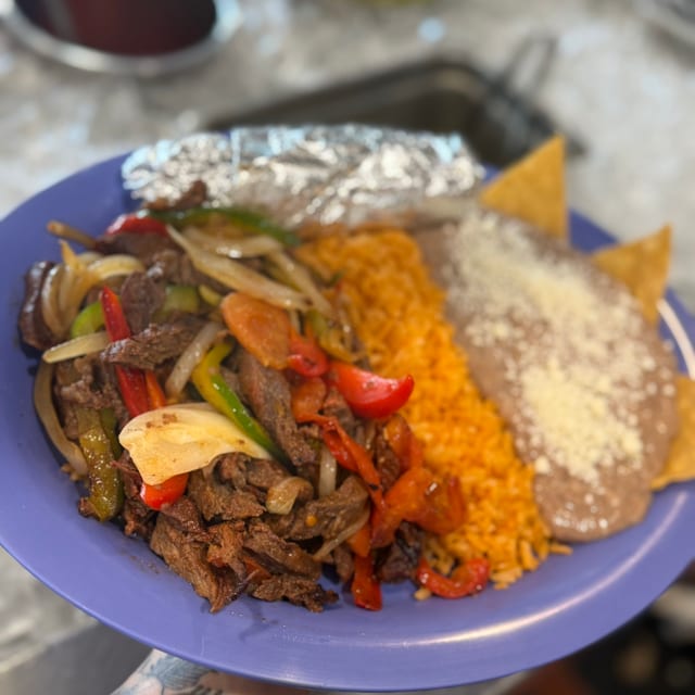 Steak Fajitas Plate.